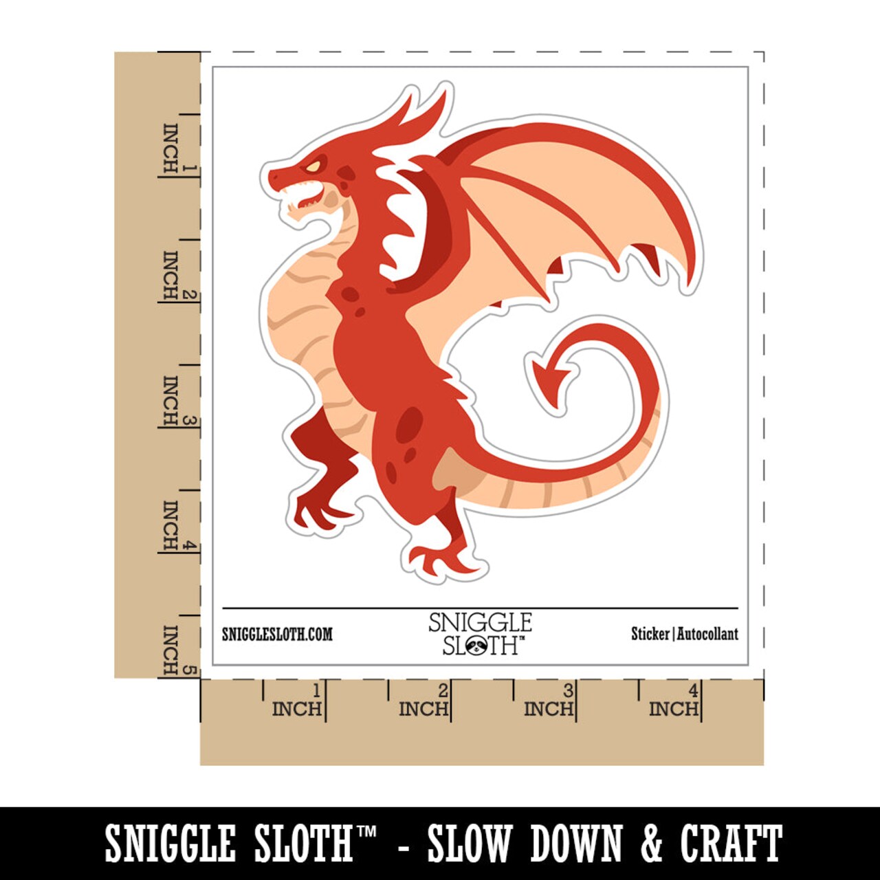 Fierce Wyvern Dragon Fantasy Silhouette Waterproof Vinyl Phone Tablet Laptop Water Bottle Sticker Set - 5 Pack